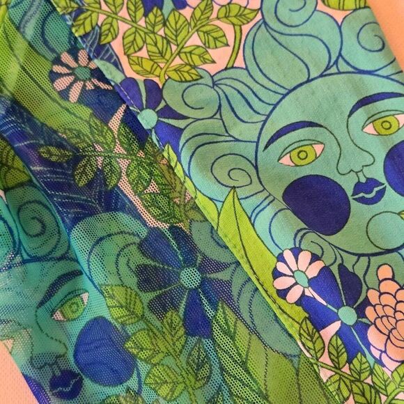 IBKUL Womens Athleisure Sun Protection Icefill Cooling Blue Print Long Sleeve Mo - Picture 6 of 10